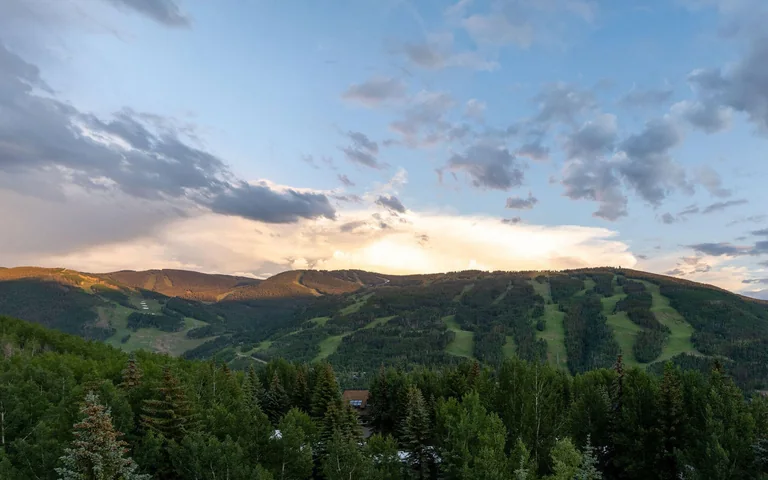 Mountain scenery in Vail in the afternoon, Eagle County, Colorado