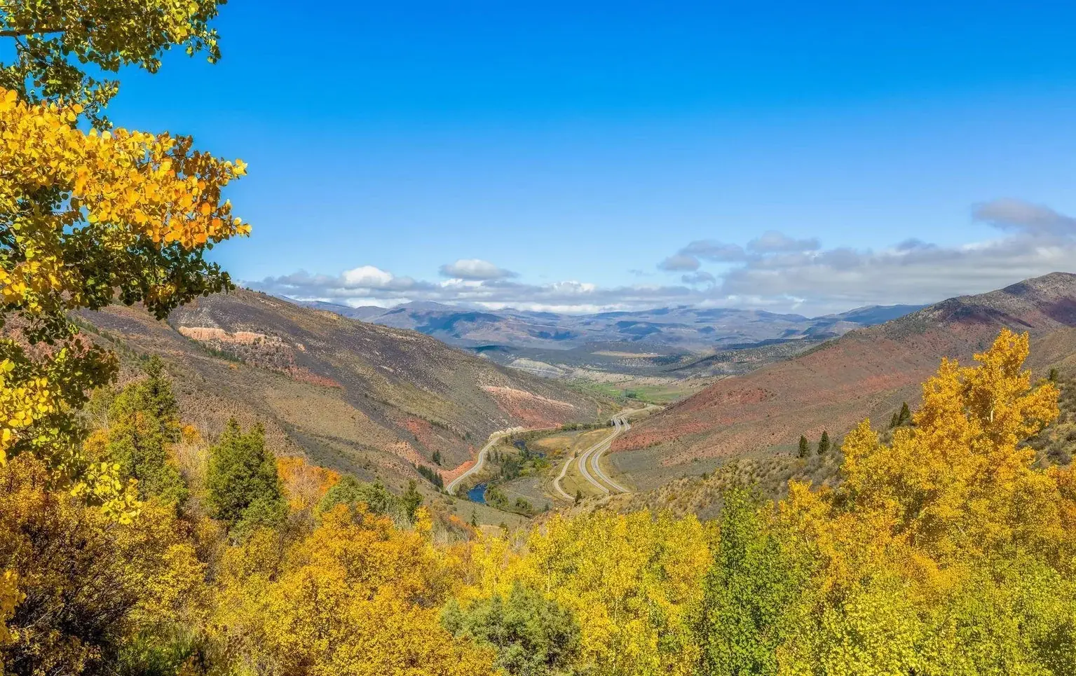 Mountain scenery in Wolcott in fall, Eagle County, Colorado