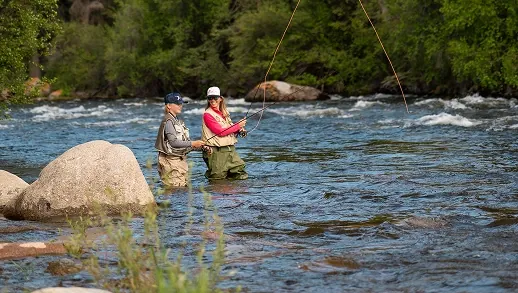 Fly fishing on the Eagle River
