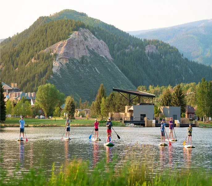 Paddle boarding on Nottingham Lake